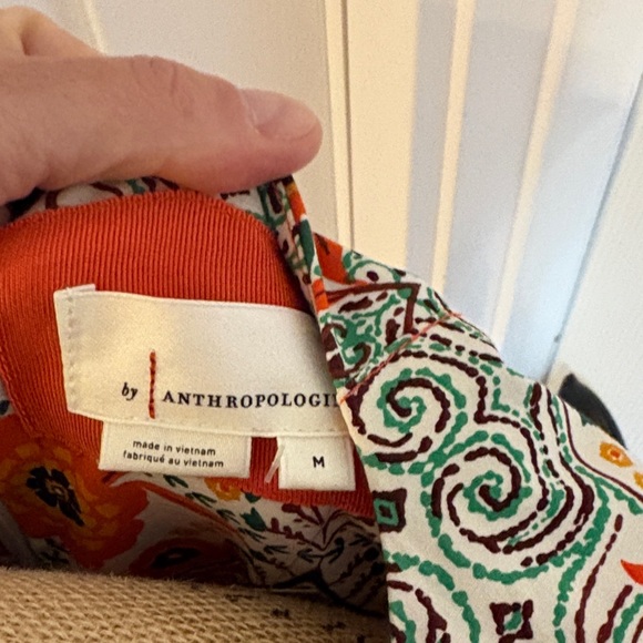 Anthropologie Floral Midi Dress with Cap Sleeves - Picture 2 of 12